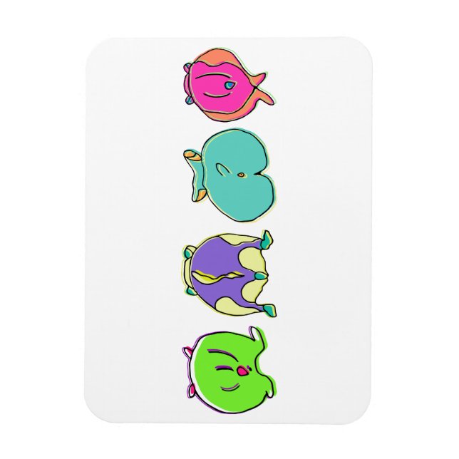 Colorful Hamster Butts Magnet (Vertical)