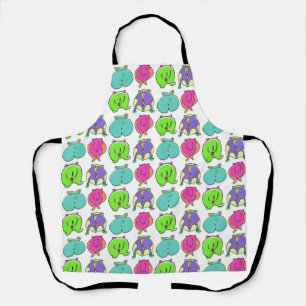 Colorful Hamster Butts Pattern Apron
