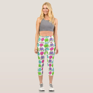 Colorful Hamster Butts Pattern Capri Leggings