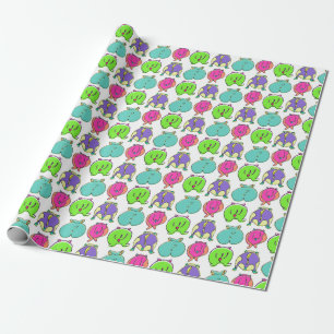 Colorful Hamster Butts Pattern Wrapping Paper