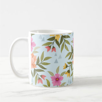 Colorful Hand Draw Flowers Coffee Mug