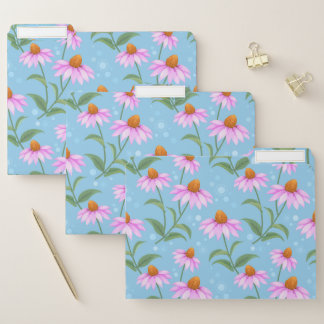 Colorful Hand Drawn Cone Flower File Folder