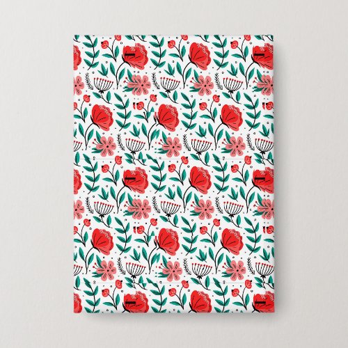 Colorful Hand Drawn Floral Pattern-23040. Button
