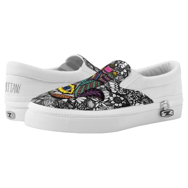 colorful slip on sneakers