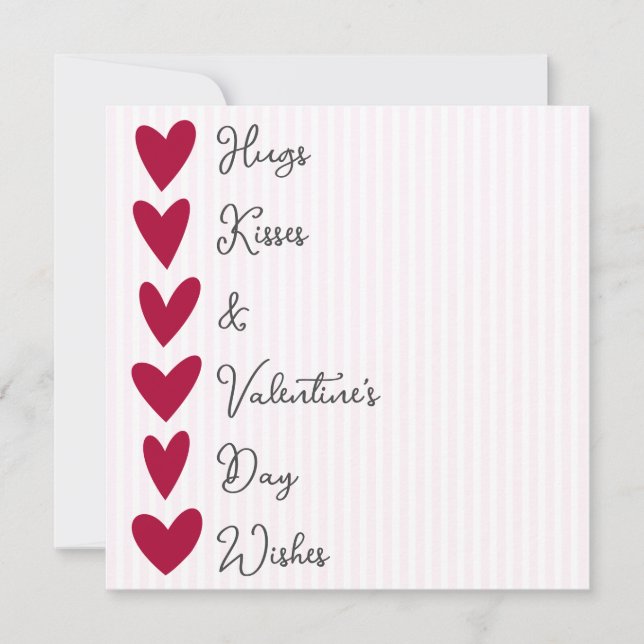 Colorful Hand Drawn Hearts Card Template (Front)