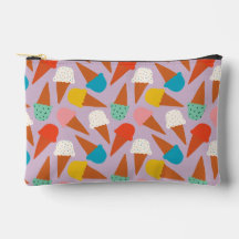 Colorful Hand-Drawn Ice Cream Cone Pattern 