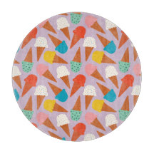 Colorful Hand-Drawn Ice Cream Cone Pattern