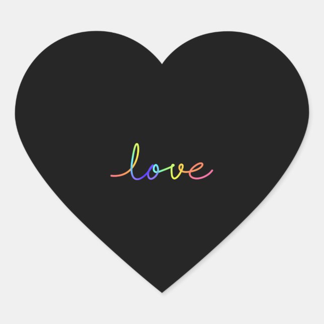 Colorful Hand Drawn Love  Sticker  (Front)
