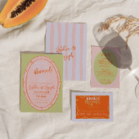 Colorful Hand Drawn Painted Whimsical Wedding