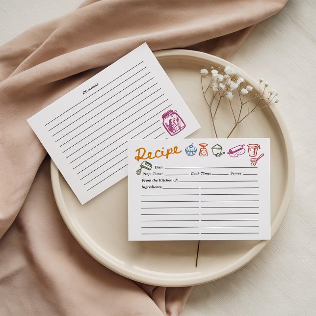 Colorful Hand Drawn Recipe Card (Creator Uploaded)