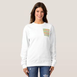 Colorful hand drawn stripes pattern sweatshirt