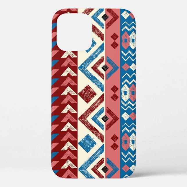 Colorful Hand-Drawn Tribal Pattern Case-Mate iPhone Case (Back)