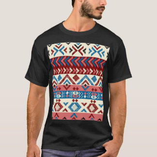 Colorful Hand-Drawn Tribal Pattern T-Shirt