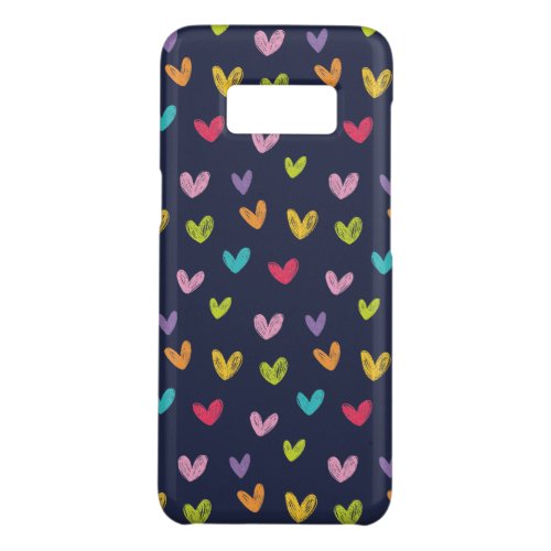 Colorful Hand Drawn Valentines Hearts Pattern 3 Case_Mate Samsung Galaxy S8 Case