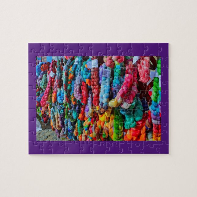 Colorful Hand Dyed Yarn Jigsaw Puzzle (Horizontal)