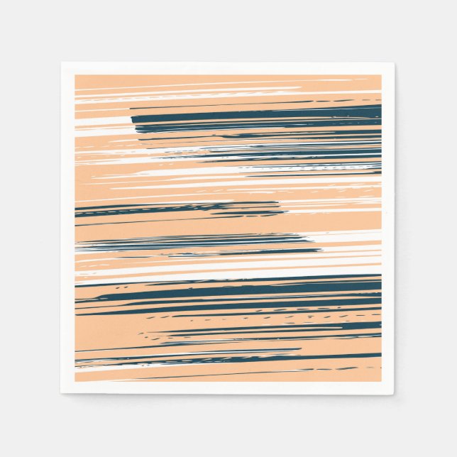 Colorful hand painted lines napkins (Front)