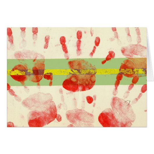 Colorful Hand Print Card (Front Horizontal)