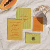 Mid Century Yellow Geometric Wedding All-In-One Invitation | Zazzle