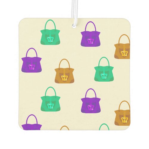 Colorful handbags pattern air freshener