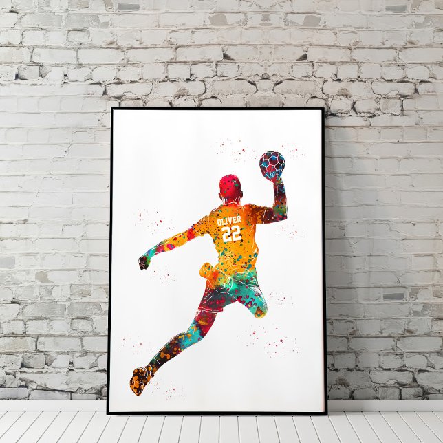 Colorful Handball Player Poster (Creator Uploaded)