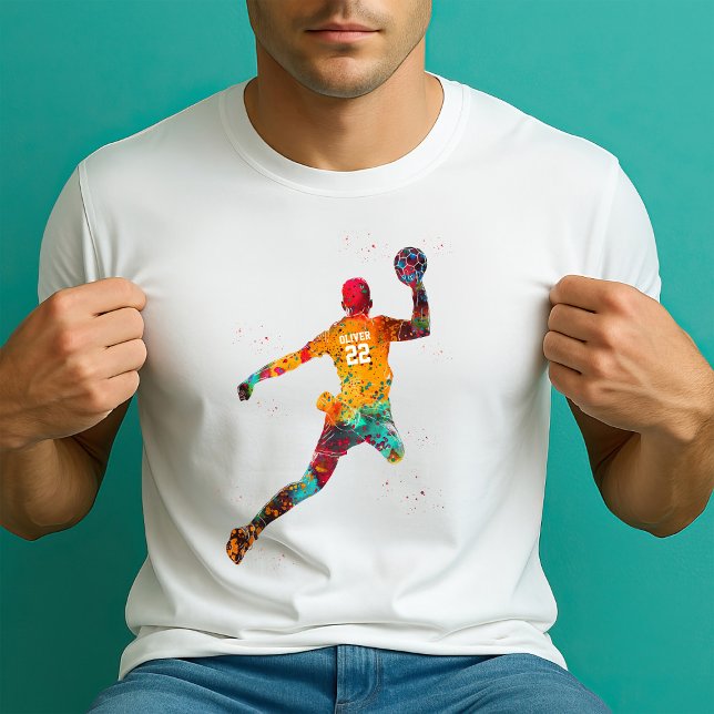 Colorful Handball Player T-Shirt (Creator Uploaded)