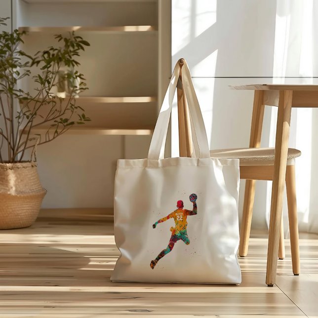 Colorful Handball Player Tote Bag (Creator Uploaded)