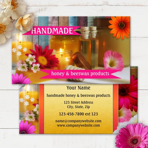 Colorful Handmade Honey Beeswax Business Card
