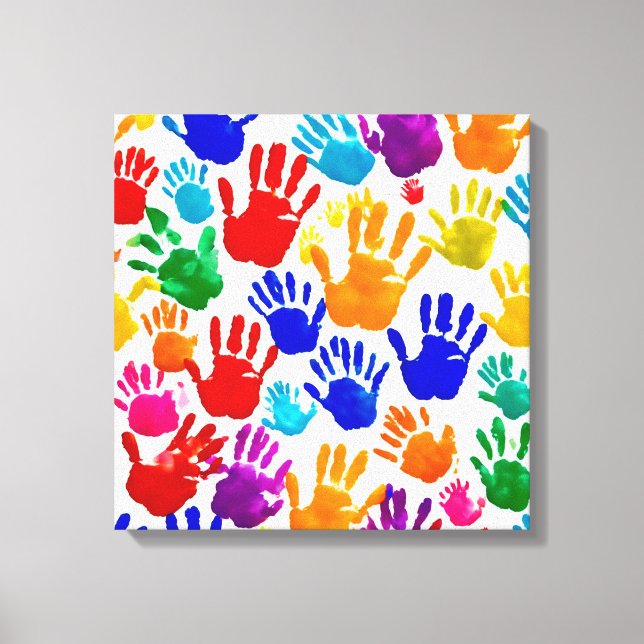 Colorful HandPrint Canvas Print (Front)