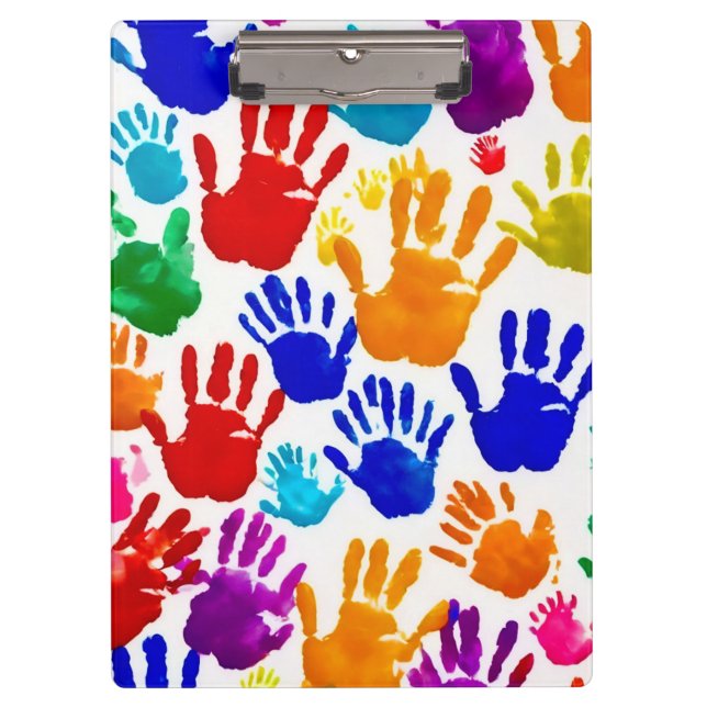 Colorful HandPrint Clipboard (Front)