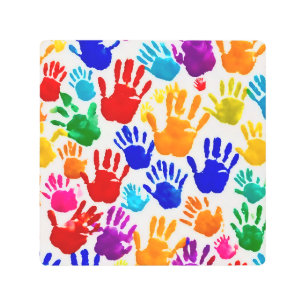 Colorful HandPrint Metal Print