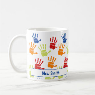 Colorful Handprint Mug