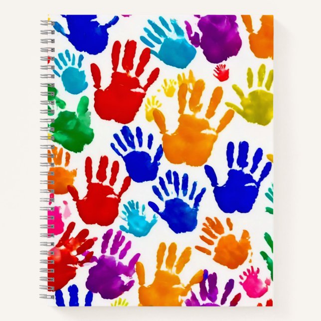 Colorful HandPrint Notebook (Front)