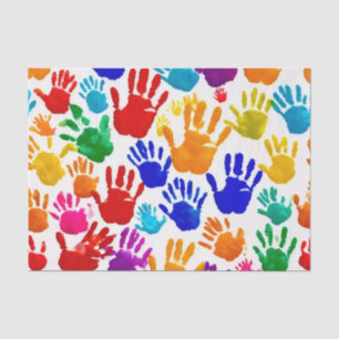 Colorful HandPrint Tissue Paper