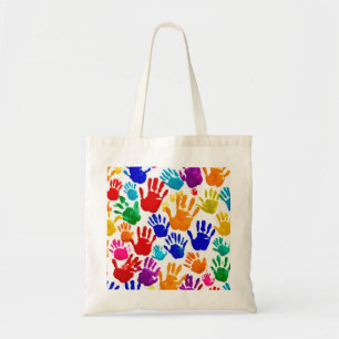 Colorful HandPrint Tote Bag