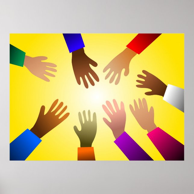 Colorful Hands Poster (Front)