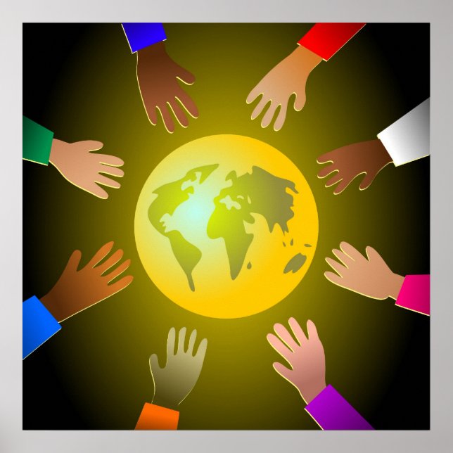 Colorful Hands Poster (Front)