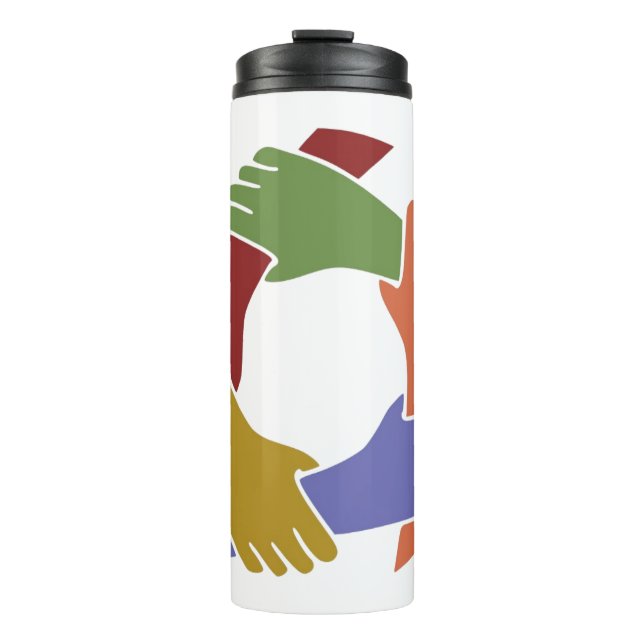 Colorful Hand's Thermal Tumbler (Front)