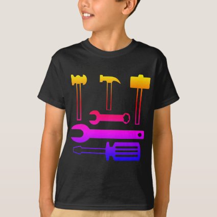 Colorful Handyman Tools Boys T-Shirt