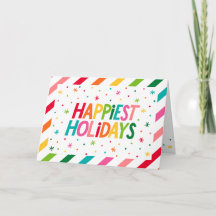 Colorful Happiest Holidays Greeting