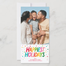 Colorful Happiest Holidays Photo