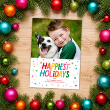 Colorful Happiest Holidays Photo