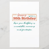 colorful Happy 50th Birthday wishes (Back)