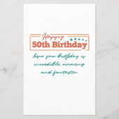 colorful Happy 50th Birthday wishes (Front)