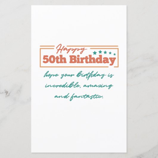 colorful Happy 50th Birthday wishes (Front)