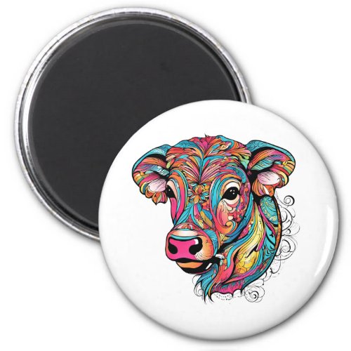  Colorful Happy Baby Cow Magnet