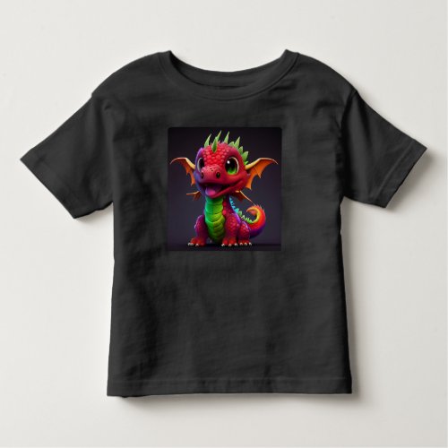 Colorful Happy Baby Dragon size 2T to 6T Toddler T_shirt