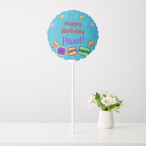 Colorful Happy Birthday air_filled balloon _ Med