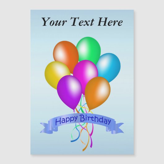 Colorful Happy Birthday Balloons Banner Party (Front)