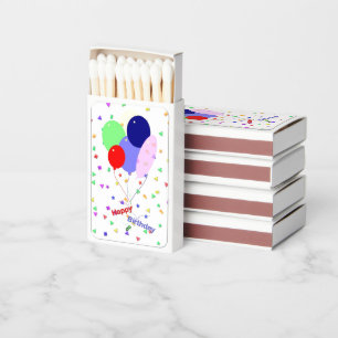 Colorful Happy Birthday Balloons Matchboxes