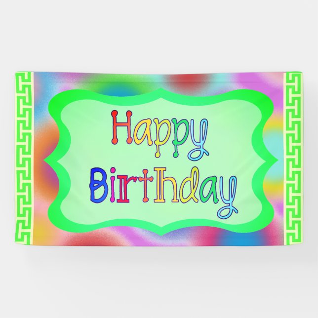 Colorful Happy Birthday Banner (Horizontal)